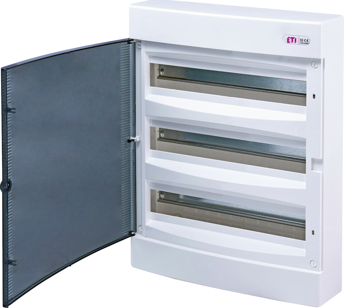 Distribution box 54 modules, surface mounting, IP40