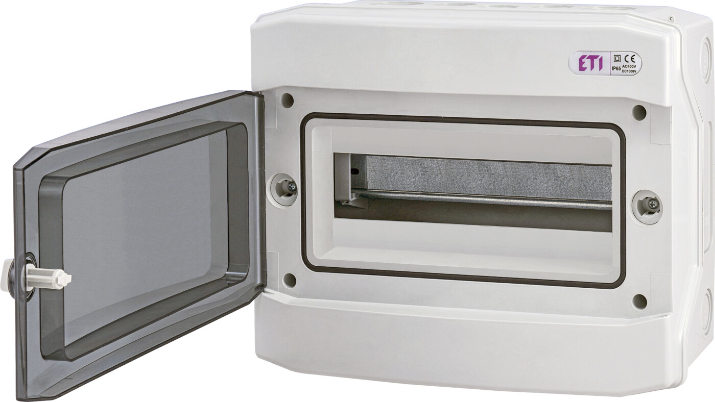 Distribution box 12 modules, surface mounting, IP65