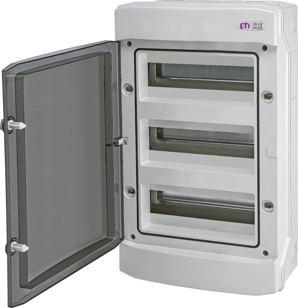 Distribution box 36 modules, surface mounting, IP65