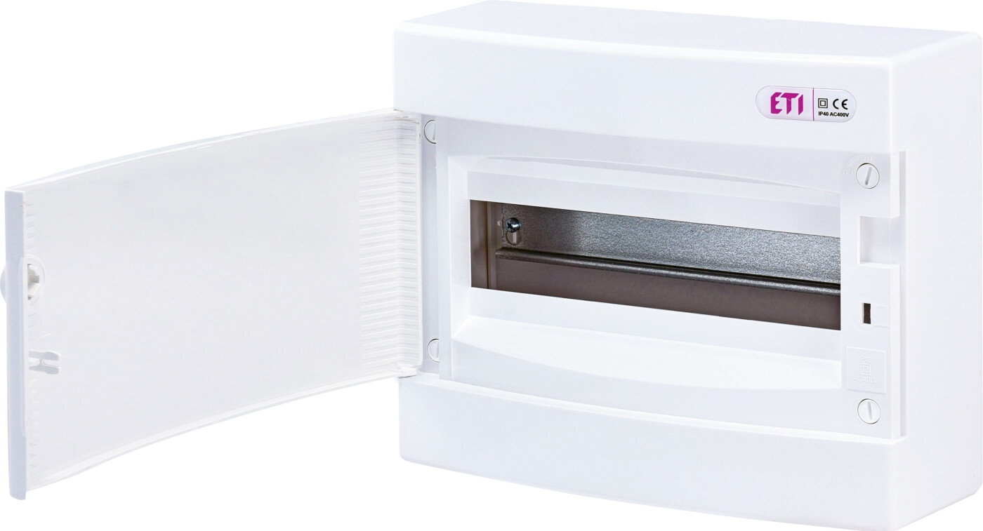 Distribution box 12 modules, surface mounting, IP40