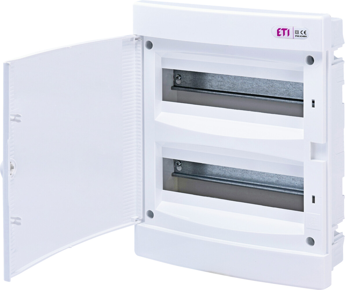 Distribution box 24 modules, flush mounting, IP40