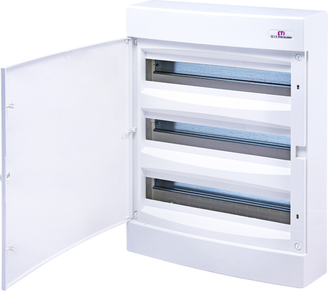 Distribution box 54 modules, surface mounting, IP40