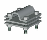 Zemējuma spaile elektrodam D16 / apaļdzelzs / plakandzelzs UKU16/40/4