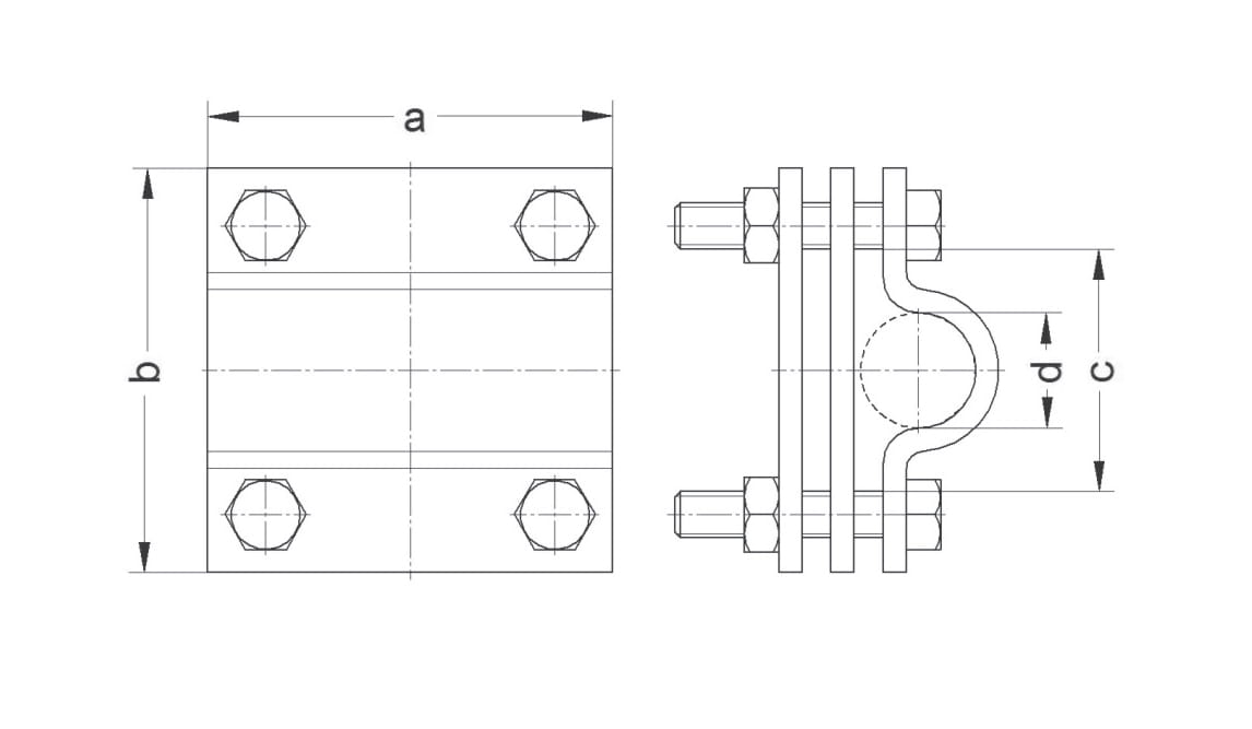 Zemējuma spaile elektrodam D16 / apaļdzelzs / plakandzelzs UKU16/40/4 - Image 2