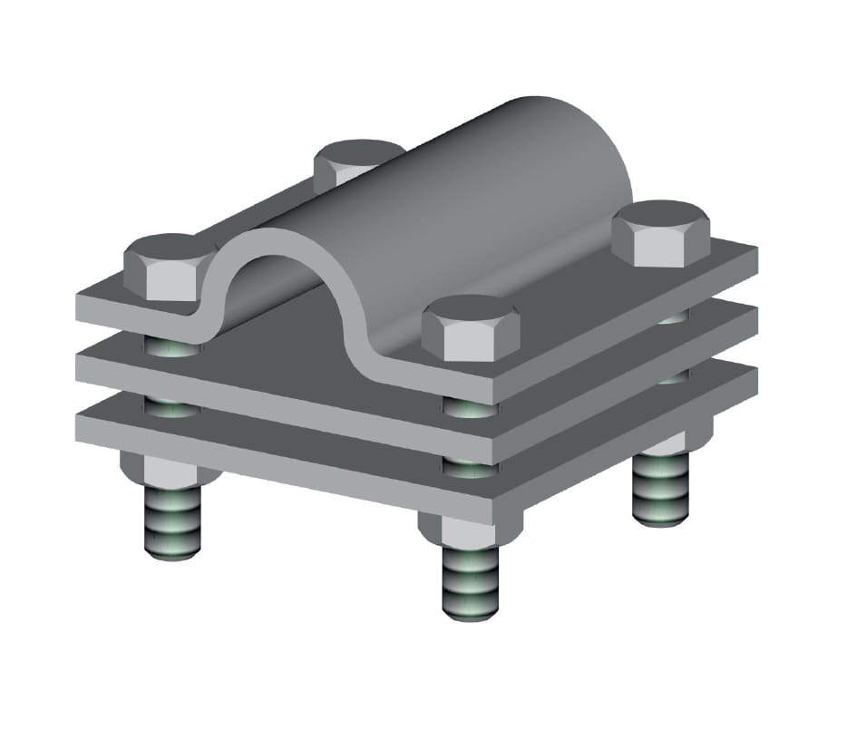 Zemējuma spaile elektrodam D16 / apaļdzelzs / plakandzelzs UKU16/40/4