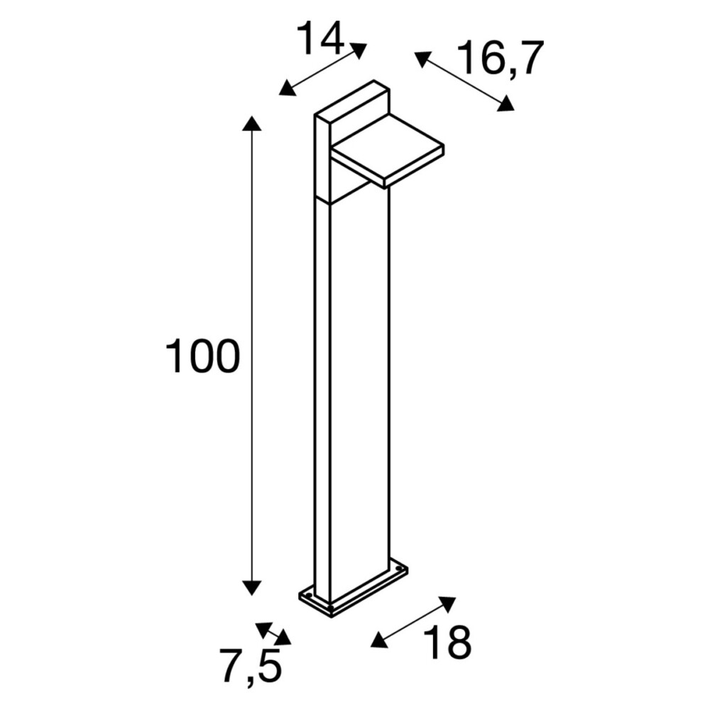 Apgaismojuma stabiņš ABRIDOR POLE 100 - Image 5