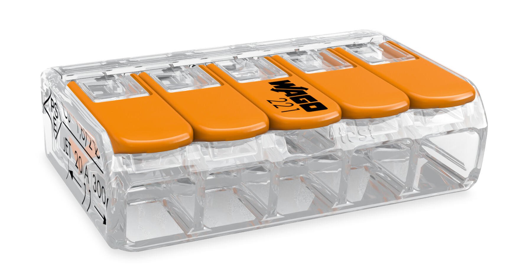 COMPACT splicing connector 5x 0.2-4mm² WAGO 25pcs