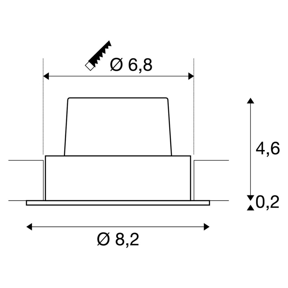 Gaismeklis iebūvējams NEW TRIA 68, melns - Image 4