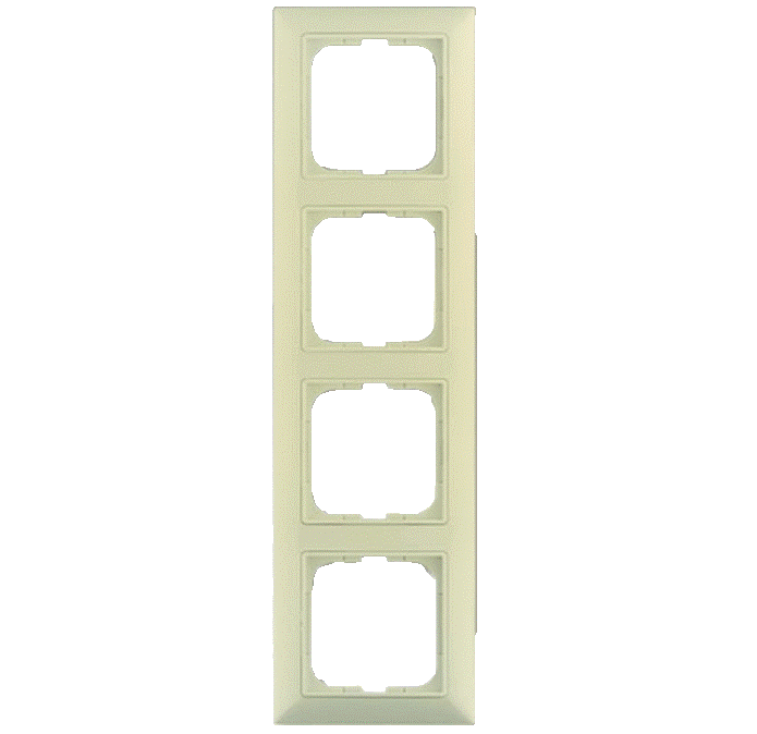 Frame 4-gang, ivory white, Basic55
