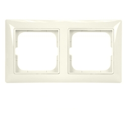 Frame 2-gang, ivory white, Basic55
