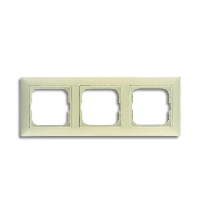 Frame 3-gang, ivory white, Basic55