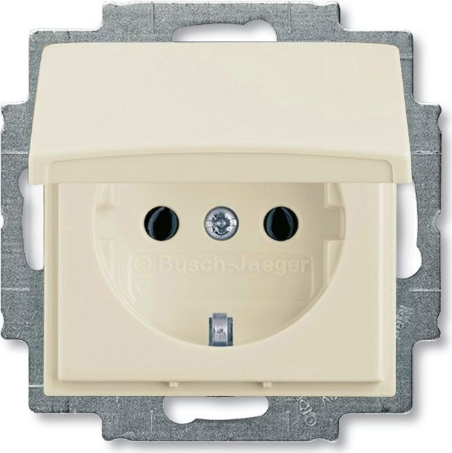 Kontaktligzda ar vāciņu, ziloņkaula ar zemējumu Basic55