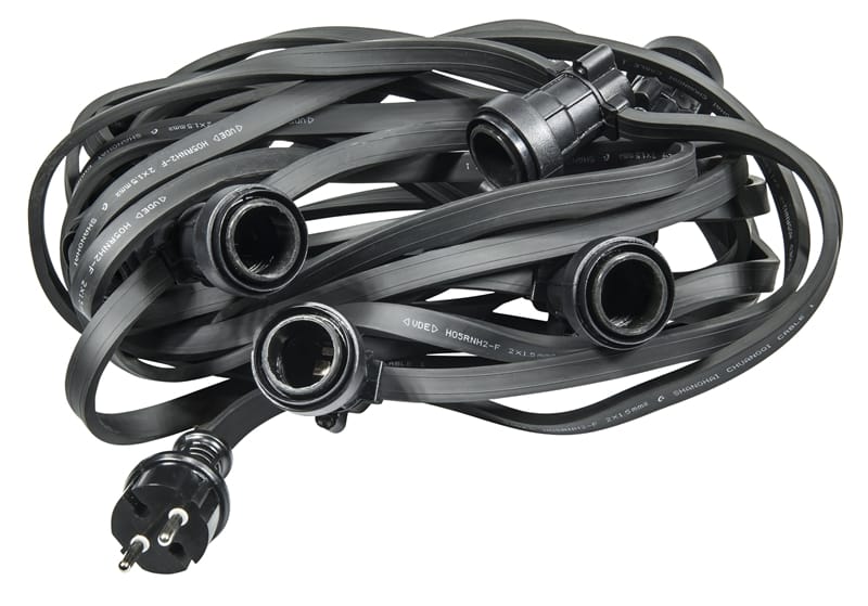 Dārza lampiņu virtene, PROFI, 20m un 19 cokolu