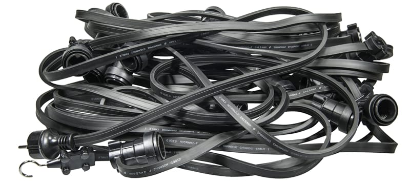 Dārza lampiņu virtene, PROFI, 100m un 100 cokolu