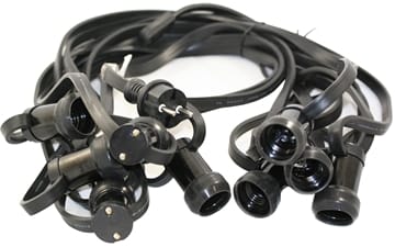 Dārza lampiņu virtene, PROFI, 50m un 100 cokolu