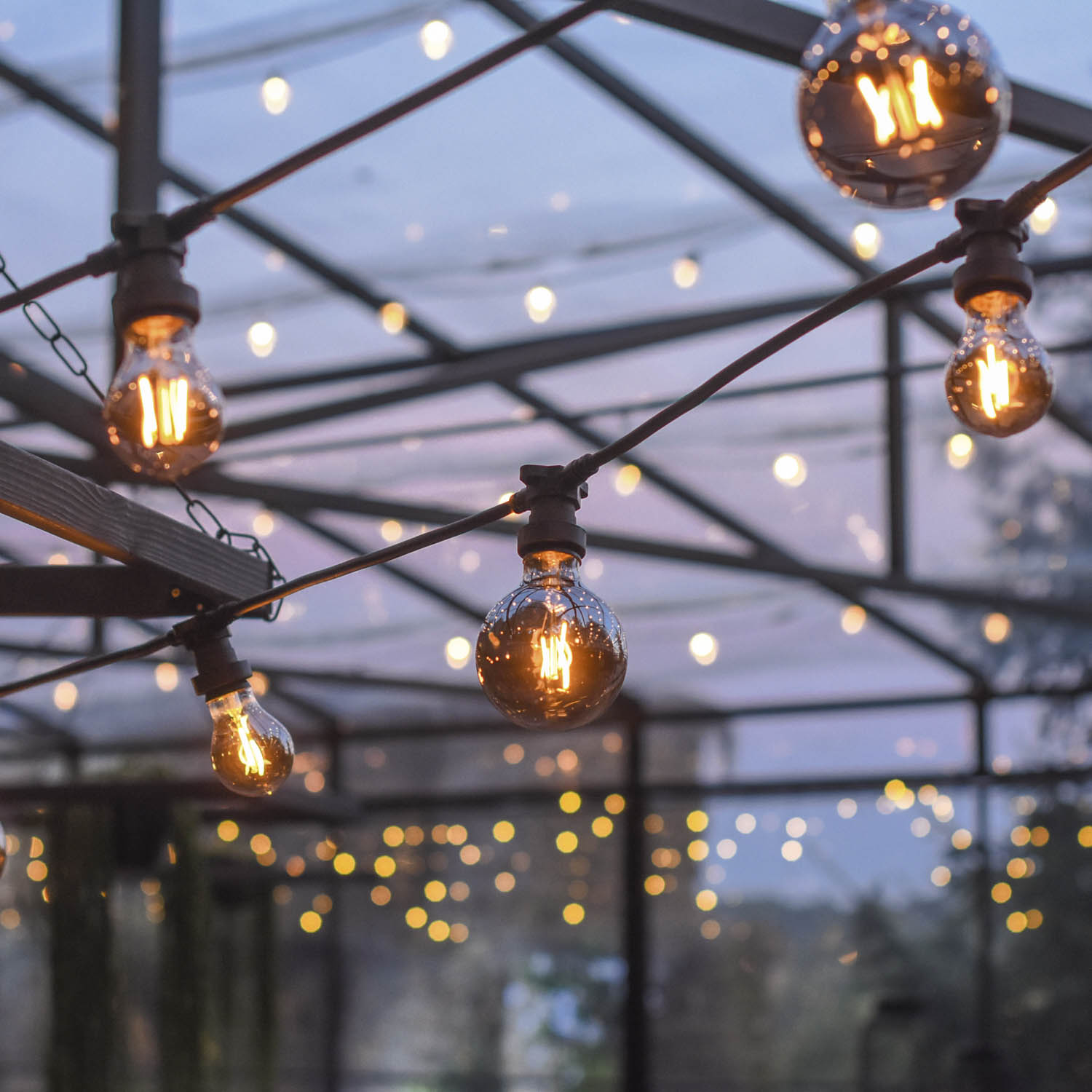 Dārza lampiņu virtene, PROFI, 20m un 19 cokolu - Image 2