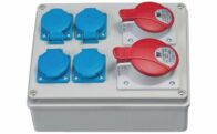 Socket outlet box RS6421, 16A un 32A, 2x5P + 4xSchuko