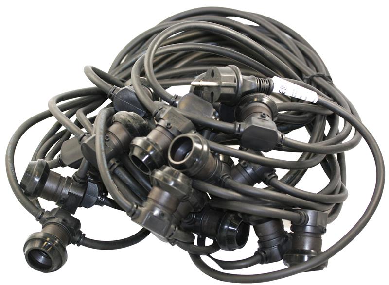 Dārza lampiņu virtene, PROFI, 20m un 20 cokolu