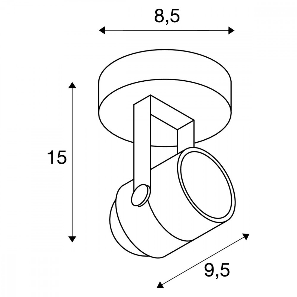 Gaismeklis sienas, griestu ARSINA, balts - Image 4