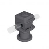 Apaļvada sienas turētājs h-20mm, PVC RD8