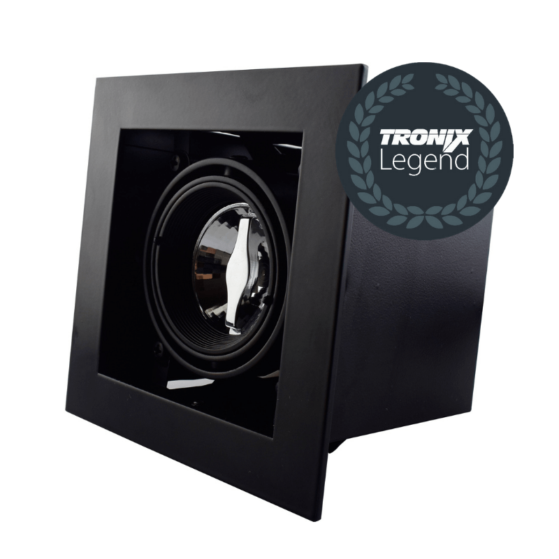 Gaismeklis iebūvējams Tronix Legend, ar rāmi, melns