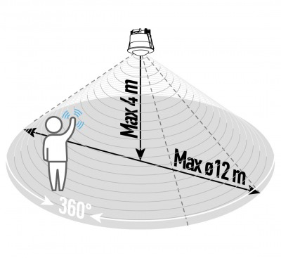 Infrared Motion Detector IR MS-360-12DW, white - Image 2