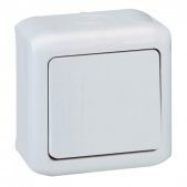 Switch surface mounting, grey IP44