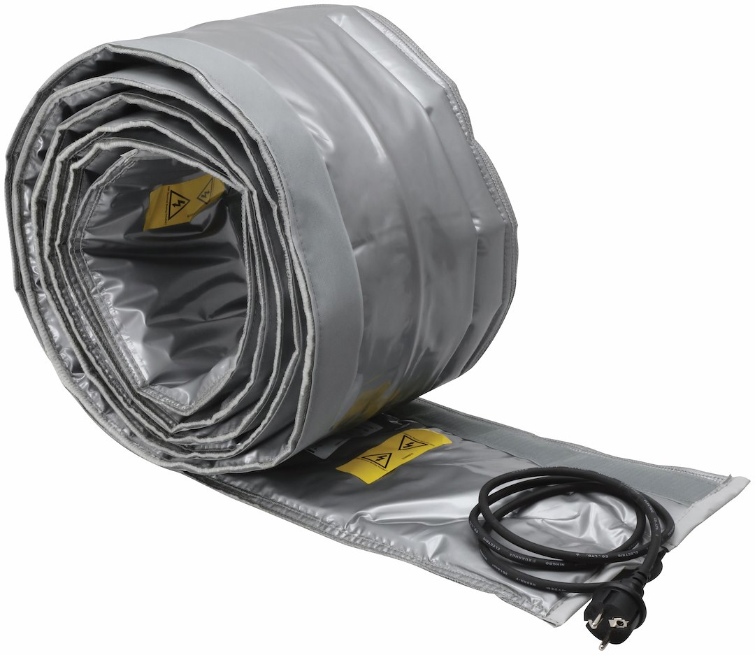 Cauruļu apsildes komplekts ar siltuma izolācijas čaulu 5m. 17W/m